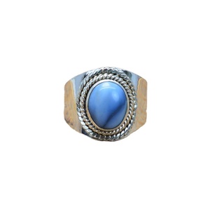 Bague en argent sterling 925 plaqué or rose avec pierre naturelle ovale pour femme, cadeau pour elle - Product Image 1