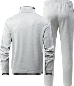 <b>Men's</b> Navy Blue <b>White</b> Color Blocking Tracksuit Full Zip <b>Jacket</b> Side Pockets Matching Pants Sporty Winter Wear Regular Fit 2 1 - Product Image 4
