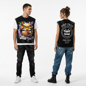 Débardeur sans manches personnalisé en coton, style streetwear punk, coupe oversize, tendance, pour l'été, décontracté, fitness - Product Image 2