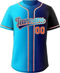 Custom V-Neck Baseball Jersey 100% Polyester High Quality Sublimation Printing Jersey OEM Service Available - Product Image 2