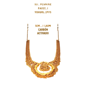 Nova Mart Laxmi Golden Alloy with Gold Plating Oxidized Polish Casual Fashion Jewelry Set India KHJ1847 - Product Image 2