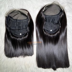 Perruque frontale en dentelle HD, cheveux humains lisses, coupe droite, longueur courte, cheveux vierges vietnamiens, perruques lisses et soyeuses, meilleur prix - Product Image 3