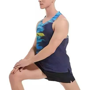 PASUXI Casual Quick Dry Moisture Fitness Wear Stringer Wicking Tank Top Men's Gym Workout <b>Singlet</b> Breathable <b>Running</b> Vest - Product Image 6