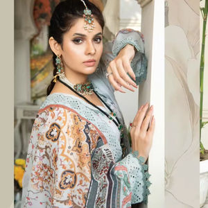 High Quality Ladies Pakistani Shalwar Kameez Export Quality Cotton/Lawn Embroidered Suits <b>Plus</b> <b>Size</b> Features - Product Image 1