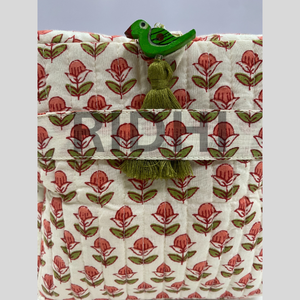 Pochette de voyage matelassée personnalisée à motif imprimé, grande, vintage, écologique, avec fermeture éclair, multi-usage, pour cosmétiques - Product Image 5