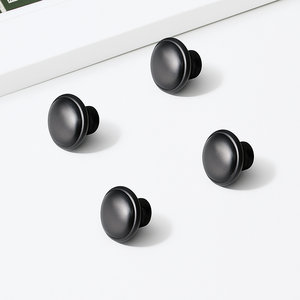 Durable Eco-Friendly Matte <b>Black</b> Zinc Alloy Contemporary Furniture <b>Knobs</b> Cabinet Dresser Drawer Handles Elegant Single Hole Easy - Product Image 3