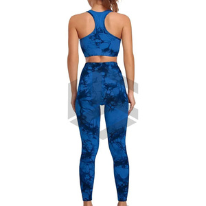 ชุดโยคะสำหรับผู้หญิงแบบสั่งทำพิเศษ คุณภาพสูง พร้อมโลโก้ด้านหน้า ชุดออกกำลังกายไร้รอยต่อ 3 ชิ้น - Product Image 2