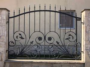 Panneaux de clôture de jardin en fer forgé de luxe, détails ornementaux classiques, construction en acier robuste, protection contre les intempéries - Product Image 1