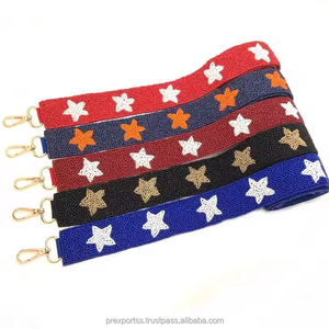 Rainbow Beaded <b>Strap</b> Handmade Embroidery Custom Crossbody Shoulder Purse Belt <b>Replacement</b> Wholesale Adjustable Trendy <b>Bag</b> Hanger - Product Image 3