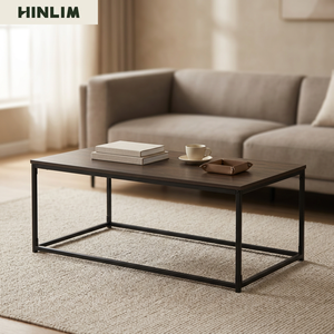 Industrial Modern Durable <b>Coffee</b> <b>Table</b> with Heavy-Duty Laminated Board Design Frame <b>for</b> Stability Living Room Home Furniture - Product Image 3
