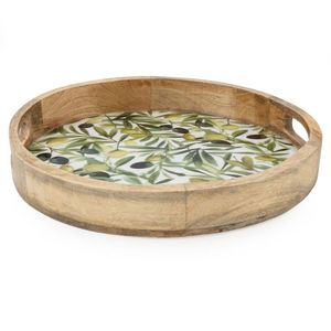 Premium Wooden Serving <b>Tray</b> With Enamel Finish For Home Kitchen Hotel Restaurant Decorative Coffee <b>Tea</b> Serving Display - Product Image 1