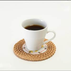 Nouveau design 2026 : Ensemble de sous-verres en résine et nacre avec support en rotin, tapis et dessous de plat, sous-verres pour boissons au meilleur prix - Product Image 4