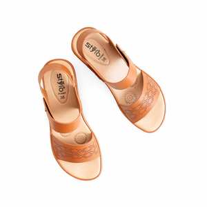 Sandalias de tacón formales color tostado - Product Image 1