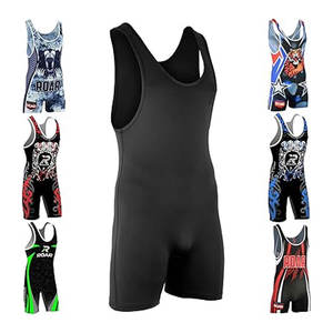 Vêtements de sport en gros, combinaison de lutte unisexe sur mesure en spandex 4XL, séchage rapide, taille adulte pour hommes - Product Image 2