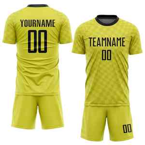 Tenue de football professionnelle personnalisable avec logo, anti-bactérienne, 100 % polyester, manches courtes, couleur unie, pour entraînements et matchs - Product Image 5
