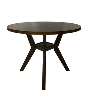 Chaise de salle à manger rembourrée Cafe Silhouette, table en bois, ensemble trois pièces, bureau rond petit en bois massif, style moderne et minimaliste - Product Image 4