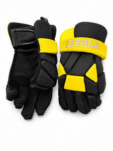 OME Professional Premium Wholesale Black Yellow Lacrosse <b>Gloves</b> for Men Padded Protective Lacrosse <b>Gloves</b> Custom Team <b>Gloves</b> - Product Image 3