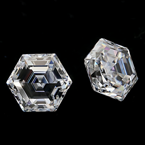 Diamant de laboratoire synthétique hexagonal 6.90-7.70mm 1.10-1.70ct F VVS RCK Global Stellar, CVD, de forme géométrique surdimensionnée, pour bagues de luxe - Product Image 3