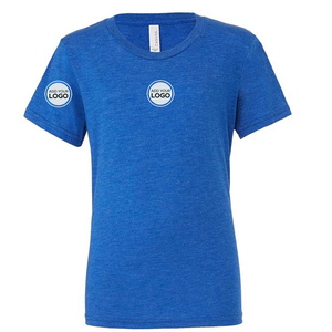 Camisetas de algodón 100% peinado de alto gramaje, estilo suave CVC, manga corta, para hombre, unisex, cuello redondo - Product Image 1