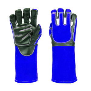 Nouvelles gants de soudure en cuir de chèvre et croûte de cuir, avec logo personnalisé, résistants aux chocs, ignifuges et anti-abrasion, pour barbecue - Product Image 3