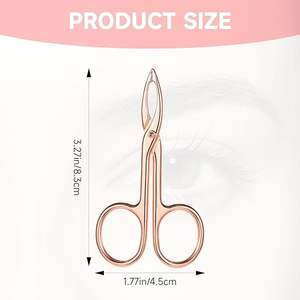 Pince à épiler de haute qualité pour sourcils, manche ciseaux, pointe plate droite, pointe biseautée, pour poils du visage et sourcils, en acier inoxydable - Product Image 2