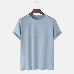 T-shirts en coton pour hommes à épaules tombantes, en vrac, pas chers, coupe ample, confortables et idéaux pour les looks décontractés modernes - Product Image 1