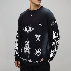 OEM Screen Printed <b>Custom</b> Men's Sweatshirt Personalized Long Sleeve Streetwear Casual Wear <b>Custom</b> Design Apparel Top Clothing - Product Image 1