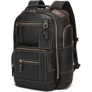 Sac à dos en cuir véritable pour femme, style moderne et luxueux, idéal pour les voyages, le travail et la vie quotidienne, sac à dos en cuir premium pour le marché américain. - Product Image 4