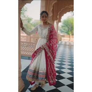Women's Party Wear Gown Dupatta Bottom <b>Set</b> for a Stylish Look - Product Image 5