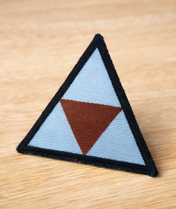 Parche Bordado Triangular Azul Granate Estilo Drop Zone para Uniforme - Product Image 3