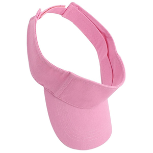 Visière unisexe en coton rose à bord plat, ajustable, pour adultes, idéale pour l'extérieur au printemps et en été - Product Image 2
