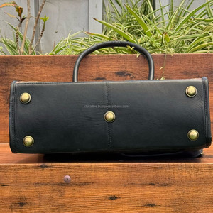 กระเป๋าถือหนังวัวแท้สำหรับผู้หญิง, กระเป๋าโท้ทสะพายข้างทรงสี่เหลี่ยมกระเป๋าหนังวัวแท้ - Product Image 5