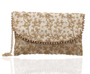 Kuber Industries Women's Handcrafted Embroidered Clutch Bag Purse Handbag for Bridal, Casual, Party, <b>Wedding</b> - Product Image 4