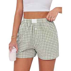 Short décontracté pour femme en coton respirant à taille élastique haute, coupe décontractée, essentiel pour l'été, bas de tenue quotidienne - Product Image 1