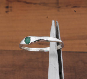 925 Sterling Silver Bezel Setting Brilliant Cut Gemstone Handmade Classic Boho <b>Dainty</b> Solitaire <b>Ring</b> Certified Jaipur Party - Product Image 2