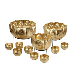 Gold Urli Bowl for Decoration Multi Uruli Bowls for Living Room Pooja Decor Housewarming Gifts - Product Image 5
