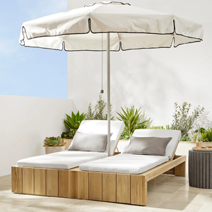 Chaise longue double en teck pour jardin extérieur Chaises longues en bois de teck Bonne qualité - Product Image 5