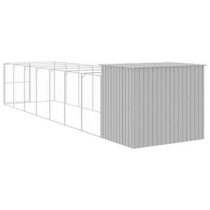 Casa para Perros de Acero Galvanizado Gris Claro Resistente, 84.3x341.3x71.3 Pulgadas, un Mueble Elegante para Mascotas - Product Image 5