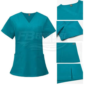 Tenues médicales sur mesure en gros, les plus vendues, à prix abordable, de haute qualité, pour infirmières et médecins, unisexe, en tissu tissé - Product Image 6