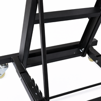 Chariot d'atelier pliable et réglable 400 lb avec plateau rembourré pour réparation de moteur, camion, SUV, garage, rouge poli GAPGAR035