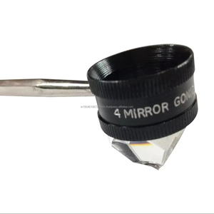 LENTE DE GONIOSCOPIO DE CUATRO ESPEJOS CON MANGO DE PLATA Y ESTUCHE RÍGIDO DE MADERA .... - Product Image 1