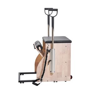 Sedia Pilates in Legno con Pedali Divisi, Trainer per Stabilità, Reformer per Esercizi, Maniglie Pila, Accessori per Allenamento Yoga e Fitness - Product Image 1