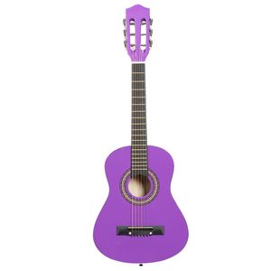 Set de Guitarra Acústica para Principiantes con Púas de Guitarra Redondas Moradas de 30 Pulgadas, Cuerdas, Capo, Estuche, Afinador y Correa - Product Image 1