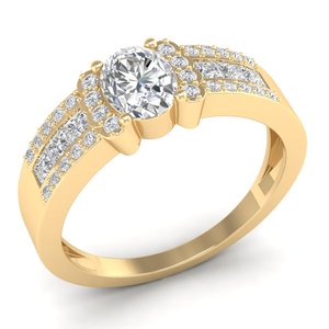 แหวนหมั้นเพชรโมอิสซาไนต์ REYES Luxury เงินแท้ 925 รับรองโดย GRA ชุบทอง 14K ของขวัญแต่งงาน เครื่องประดับชั้นดีสำหรับผู้หญิง - Product Image 2