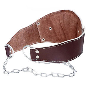 Genuine Leather Dip Belt Adjustable Weight Lifting Belt With Heavy Duty Chain For Dips Pull Ups Bodybuilding And Gym Workouts - Product Image 4