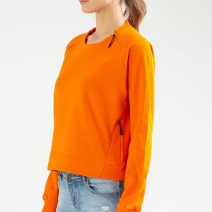 Women's Popular Crop <b>Zipper</b> Hoodie Soft Sweatshirt for Winter Workouts and Short-Fit OEM Service Available wholesale rate - Product Image 5