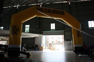 ซุ้มโค้งเป่าลมสีเหลืองกันน้ำ ทนทาน ขนาดสูงกว่า 12 ฟุต พร้อมระบบเป่าลมไฟฟ้า สำหรับงานโฆษณากลางแจ้ง ลดราคาพิเศษ - Product Image 3