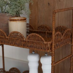 Ensemble de paniers de rangement à 2 niveaux en rotin tressé fait main avec couvercle, organisateur de rangement moderne pour la maison, vente en gros Chine - Product Image 4