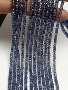 ลูกปัดไอโอไลต์ธรรมชาติคุณภาพสูงทรงรอนเดลเหลี่ยมเพชรพลอย ทำด้วยมือ ราคาขายส่ง ขนาด 4 มม.-4.5 มม. สำหรับทำเครื่องประดับ - Product Image 6