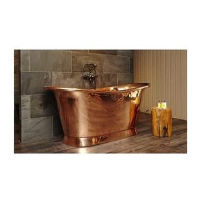 Bañera de Cobre Moderna y Lujosa, Profunda, Ovalada, Independiente, Hecha a Mano, Ecológica, Duradera y Portátil - Product Image 2